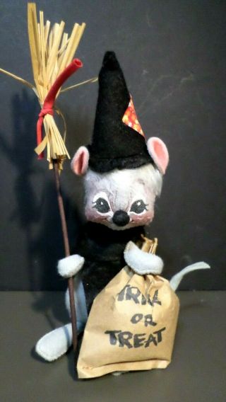 Annalee Mobilitee Doll Vintage Halloween Trick Or Treat Mouse Witch