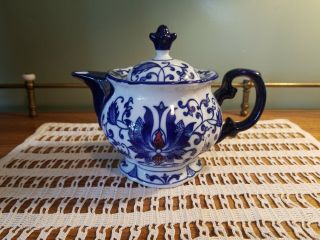 Vintage Bombay Company Blue & White 2 - Cup Porcelain Teapot