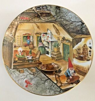 Rien Poortvliet Legends Of The Gnomes Porcelain Collectors Plate Gnome Home