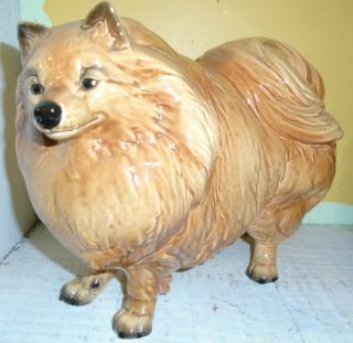 Goebel West Germany Huge Pomeranian Or Chow Dog Figurine Statue 30029