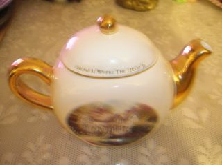Vintage Tomas Kinkade Porcelain Tea Pot With Signed Hand Painted