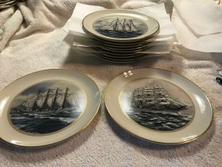 Official Tall Ships Danmark - Denmark Plates Danbury,  All (12) Never Display
