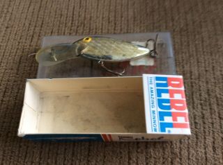 Old Fishing Lure Rebel Floater Famous Minnow Silver Blk 2&1/2”,  1/4oz,