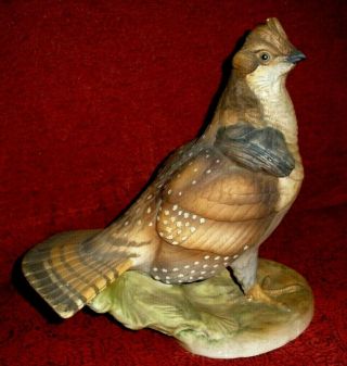 Andrea Sadek " Ruffed Grouse " Bird Ceramic Figurine Boehm - Euc