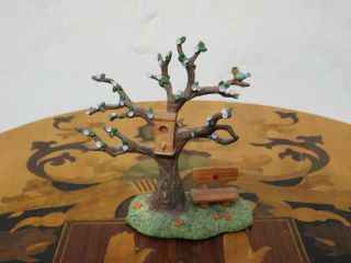 Hummel Summer Village Series Miniature Accessory Tree with Bench 827971 MIB 2