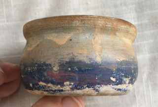 Vintage/Antique Hand Painted Meyer Pottery Bowl,  Landscape,  Bluebonnets - Texas 2