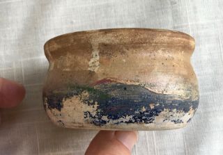 Vintage/Antique Hand Painted Meyer Pottery Bowl,  Landscape,  Bluebonnets - Texas 3