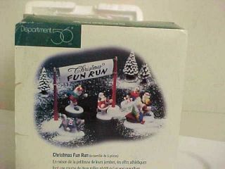 Dept.  56 North Pole Village 6 Piece Set Christmas Fun Run 56434