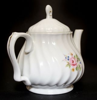 Royal OAK Teapot White Porcelain Chinese Tea Pot Teapot with Lid Floral Design 5
