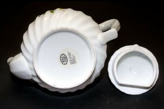 Royal OAK Teapot White Porcelain Chinese Tea Pot Teapot with Lid Floral Design 8