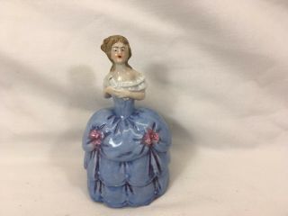 Porcelain Lady Figurine Bell Elegant From Germany