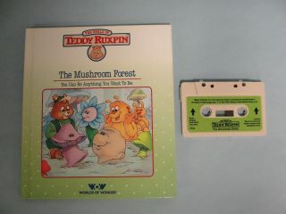 Vintage Teddy Ruxpin Book And Cassette “the Mushroom Forest” 1986
