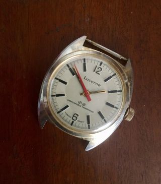 Vintage Lucerne Gents Mechanical Swiss Wristwatch - But Needs Service
