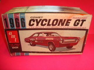 Amt 1966 Mercury Cyclone Gt Model Car Empty Box