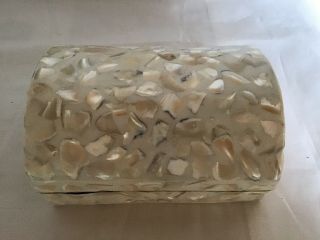 Stunning Vintage Inlaid Mother Of Pearl /oyster Shell Jewellery/ Trinket Box