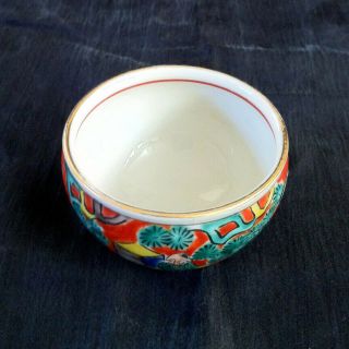 Vintage Miniature Japanese Decorative Story Telling Bowl,  1 