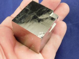 A Big and 100 Natural Stepped PYRITE Crystal Cube From Spain 235gr e 2