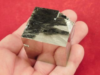 A Big and 100 Natural Stepped PYRITE Crystal Cube From Spain 235gr e 7