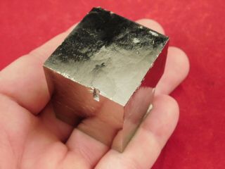 A Big and 100 Natural Stepped PYRITE Crystal Cube From Spain 235gr e 8