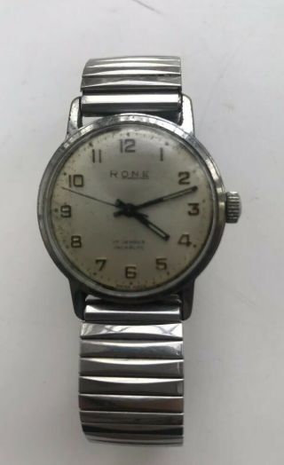 Vintage Mens Watch Rone Winding Swiss Made