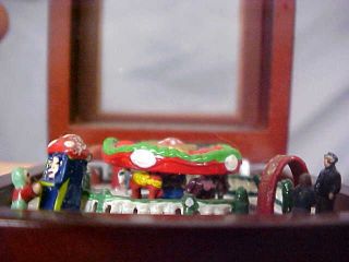 Mr.  Christmas Animated Music Box Wood Christmas Carousel Revolves w music 4