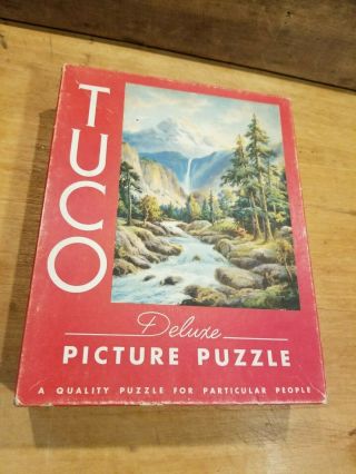 Vintage Antique Tuco Workshop Puzzle " Grandeur Of The Rockies " Usa