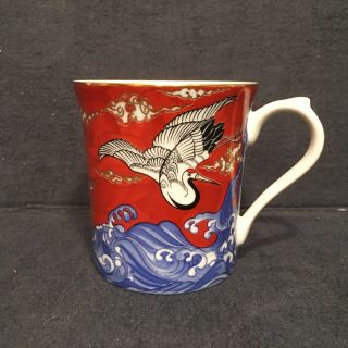 Takahashi San Francisco Oriental Asian Japanese Cranes Coffee Tea Mug Cup
