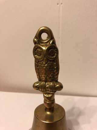 Brass Owl Bell 5 1/2 Inches 2