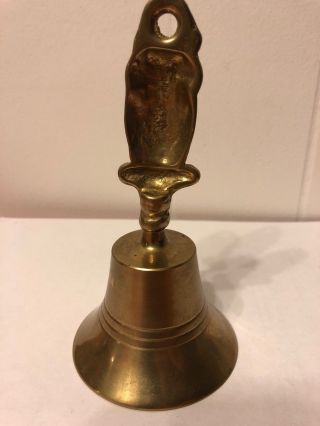 Brass Owl Bell 5 1/2 Inches 4