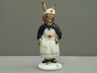 Royal Doulton Figurine " Nurse Bunnykins " Red Cross Db 74
