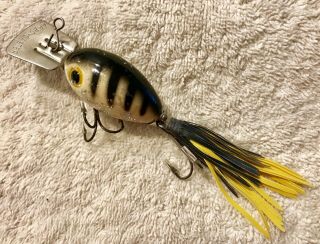 Fishing Lure Fred Arbogast Arbo Gaster Sob Perch No Stencil Early Lip Bait