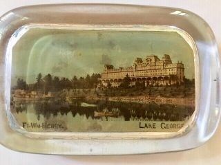 Rare Antique Fort William Henry,  Lake George,  Ny,  Paperweight,  Revolutionary War