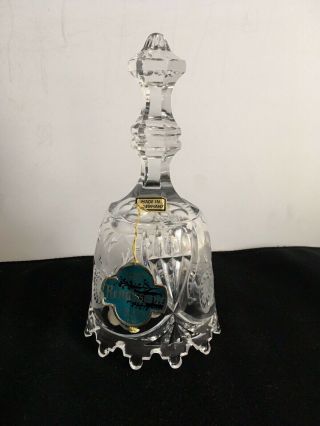 German Lead Crystal Renaissance Bell With Strawberry Etching