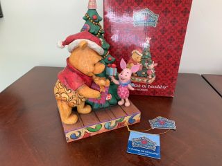 Jim Shore Disney Winnie The Pooh And Piglet A Christmas Gift Of Friendship Mib