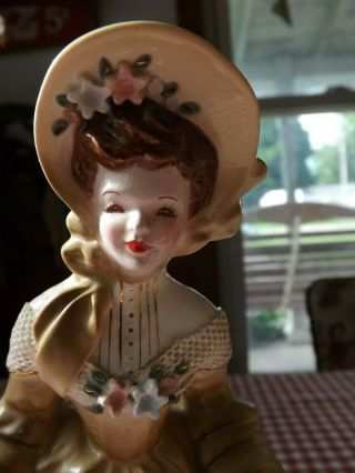 Vintage Florence Ceramics Pasadena Ca,  Claudia 8 - 1/2 " Figurines In Browns Beauty