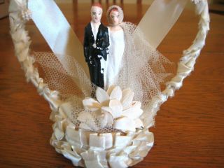 Vintage Wedding Cake Topper Bride & Groom From 1946 2