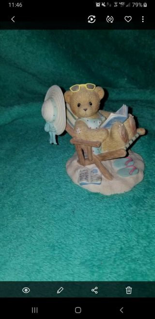 Enesco Cherished Teddies Bear Figurine Dottie Beach 2004