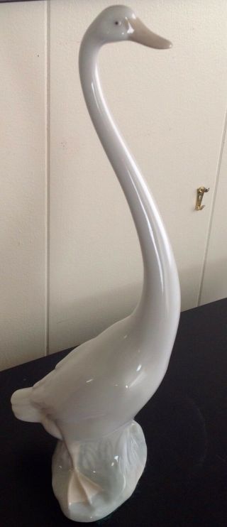 Lladro Nao Long Neck Goose Porcelain 13 " Tall Spain