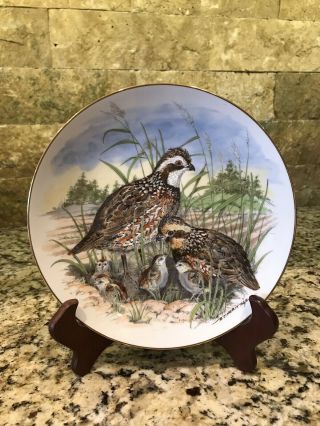Southern Living Gallery Bobwhite Quail Collector Plate Game Birds Of The South