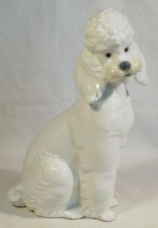 Nao By Lladro Spain Glazed Porcelain 6.  25 " Poodle Dog Figurine