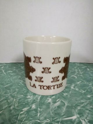 Vintage Taylor Ng 1979 La Tortue Turtle Toad Frog Coffee Mug Brown Japan