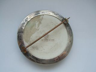 Antique Arts & Craft Silver Rimmed Ruskin Brooch. 5