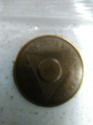 Aa Ten/10 Year Recovery Chip Antique Bronze Alcoholics Anonymous Sobriety Coin