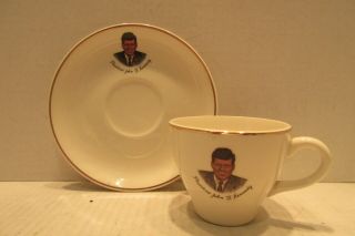 Vintage President John F.  Kennedy Tea Cup And Saucer