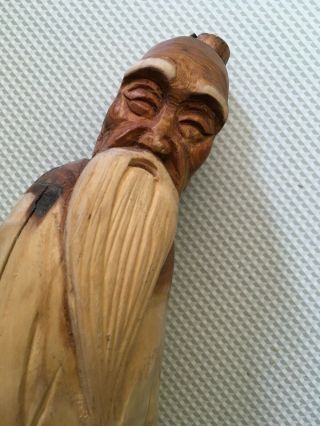 Exquisite Unique Hard Carved Chinese Wooden Figure