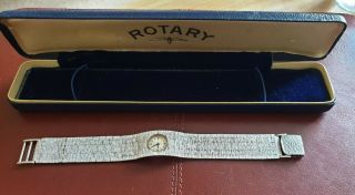 Ladies Rotary Vintage Mechanical Wrist Watch Silver Strap Spares L@@@k