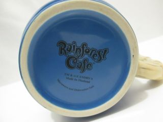 RAINFOREST CAFE TRADING COMPANY GRAPHIC LOGO COFFEE/COCOA CUP/MUG BAMBOO HANDLE 3
