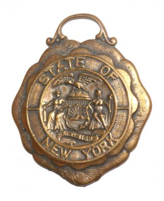Vintage Antique? State Seal Of York Pocket Watch Fob Medal