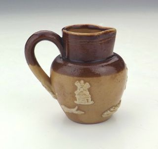 Antique Royal Doulton Stoneware - Relief Moulded Miniature Jug - Lovely