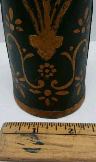 Vtg Antique Rustic Cow Bell Hand Painted Ornate Floral Brass Country Farm Decor 6
